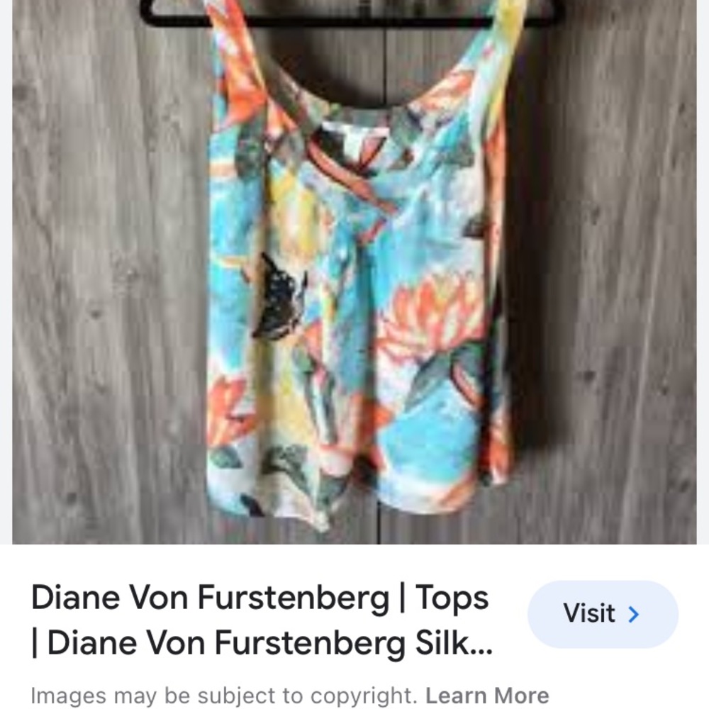 NWOT Diane Von Furstenberg baby doll silk top
